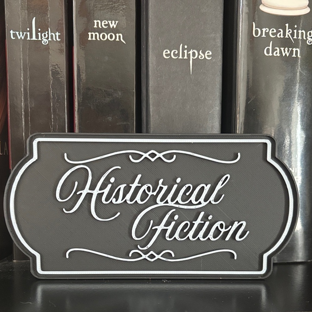 Historical Fiction Bookshelf Sign
